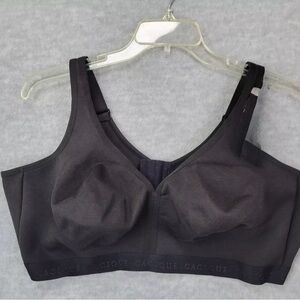 Cacique Bra Unlined Full Coverage No Wire Cotton Black 44D